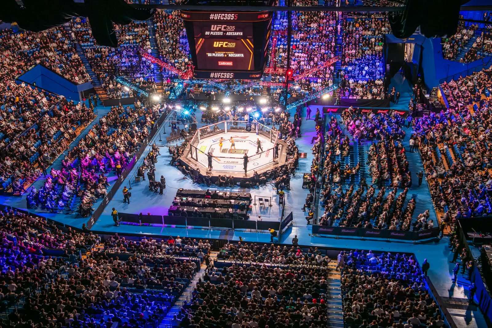 UFC Arena background - Perth RAC Arena fight night atmosphere